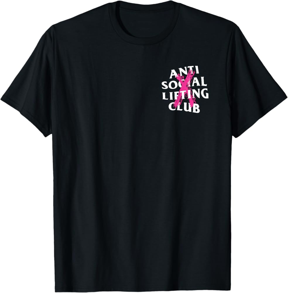 Amazon.com: Anti Social Lifting Club: Canceled Pink (Front + Back